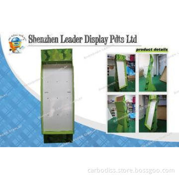 Environmentally POS Peg Cardboard Hook Display Stand For Su